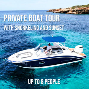 Excursion en bateau privé avec plongée en apnée et coucher de soleil