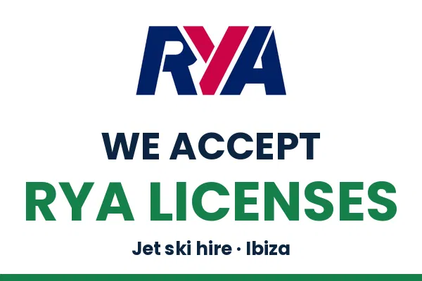 RYA logo: we accept RYA licences for jet ski hire in Ibiza